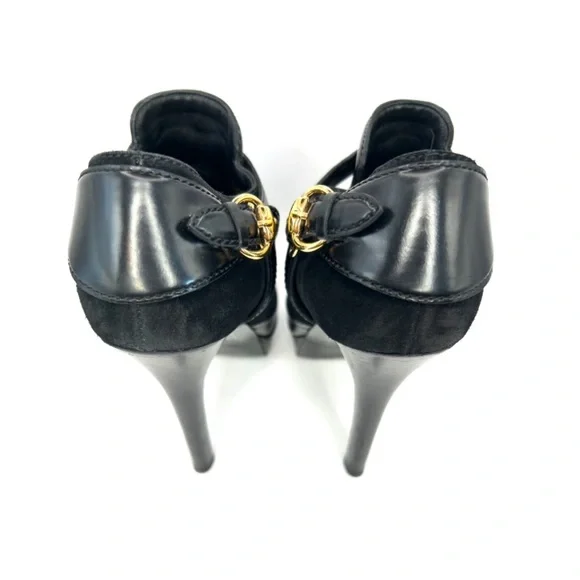 GUCCI Black Patent Leather Platform Ankle Booties | 38.5 - Picture 10 of 12